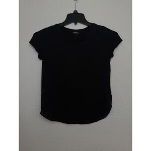 Express Womens Black‎ T-Shirt XS Extra Small Round Neck Short Sleeve Top